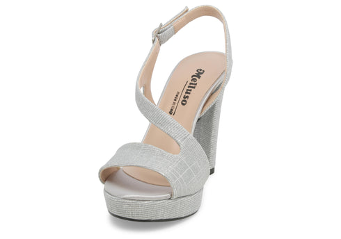 Melluso Donna Sandali Tessuto J616D-224858 Argento